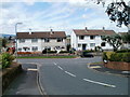 Pillmawr Road houses viewed from Yewberry Lane, Newport