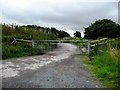 Locked gate at Lingy Hill