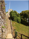 SZ4887 : Carisbrooke: steps to the castle keep by Chris Downer