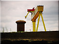 J3575 : Bollard and crane, Belfast by Rossographer