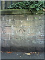 Benchmark on wall of Mansfield Road, outside St John