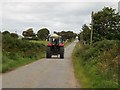 Tractor on the road north of Ty