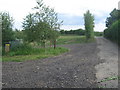 Footpath junction on the byway near Midway Farm