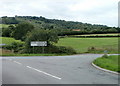 Country road junction north of M4 motorway bridge 