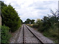 Looking along the railway line to Leiston