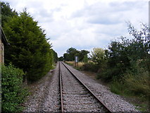 TM4163 : Looking along the railway line to Leiston by Geographer