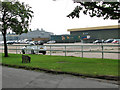 View across the car park at Lotus Motor Works, Hethel