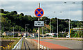 D4001 : "Clearway" sign, Larne by Albert Bridge