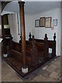 All Saints, Hacheston: pews at the rear of the church