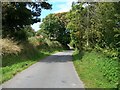 Road south from Pen-y-graig crossroads