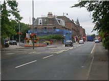 NS6960 : Uddingston Main Street at Old Glasgow Road by Stephen Sweeney