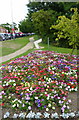 Flower bed and footpath by Scanlons Bridge