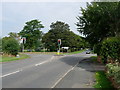 Junction of Baswich Lane and Tixall Road looking towards crematorium