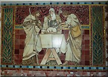TM1577 : St Nicholas, Oakley: mosaic by Basher Eyre