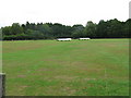 Covers on at Dunsfold cricket pitch