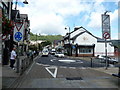 Mini-roundabout at the end of the Pedestrian Zone, Tonypandy