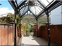 SS9992 : Steps from Pedestrian Zone to car park, Tonypandy by Ruth Sharville