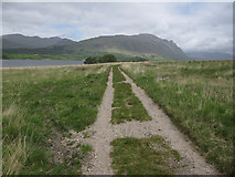 NN0738 : Track along Loch Etive by Hugh Venables
