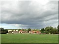 Dark clouds over Binham, Norfolk