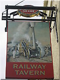 TQ7172 : Railway Tavern, Pub Sign, Lower Higham by David Anstiss