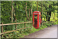 Red phone box and post box at Invervar