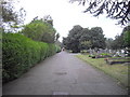 Road within New Hammersmith Cemetery