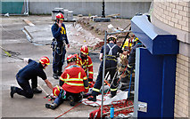 J3474 : Lagan weir, Belfast - rescue exercise (1) by Albert Bridge