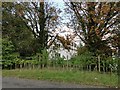 Farmhouse through the hedge