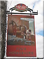TR1065 : Four Horseshoes, Pub Sign, Whitstable by David Anstiss