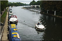 TQ1671 : River Thames at Teddington, Surrey by Peter Trimming