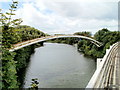 Pipe bridge across the Ely, Penarth Road