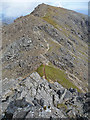 NG5221 : The path between the summits of Bla Bheinn by John Allan