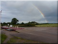 Rainbow over Caughley Quarry weighbridge