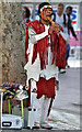 Pipe player in Queen Street - Cardiff