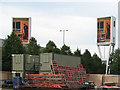 Advertising towers by the Hammersmith Flyover