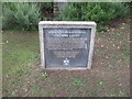 Plaque in Gwendwr Garden, near Talgarth Rd, London