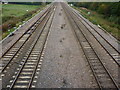 Four railway lines and vanishing point