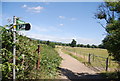 Footpath heading north towards the M20