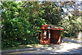 Wooden bus shelter, Birtley Rd, Bramley