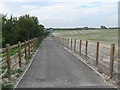 Cyclepath near the new bridleway bridge over the A2 Dover Road