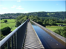 SJ2742 : On the Pont Cysyllte Aqueduct footbridge by Jeremy Bolwell