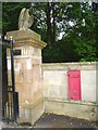 Eagle guarding postbox