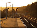 Sunset at Sleaford station