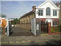 Hitherfield Road Baptist Church and entrance to Hitherfield Primary School