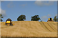 Harvesting a field at Lilliesleaf