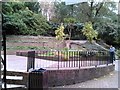 Flowerbeds and steps in the entrance of Holland Park