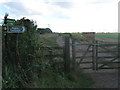 Footpath junction near Whitehouse Farm