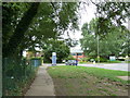 Car turning into Surrey Sports Park