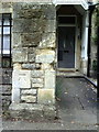 Benchmark on gatepost of Launton Lodge, Park Road