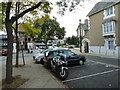 Parked vehicles in Friary Close